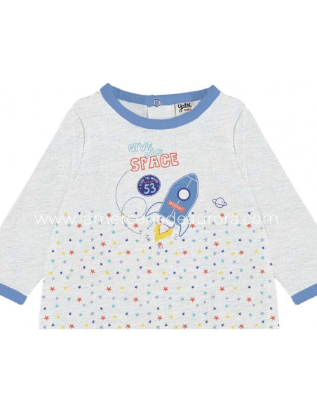 Pelele bebé entretiempo Give some space de Yatsi