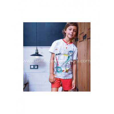 Pijama corto verano niño Bike adventure de Muslher