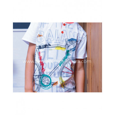 Pijama corto verano niño Bike adventure de Muslher 2