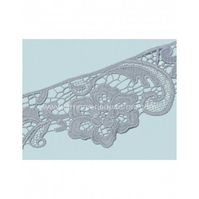 Encaje guipur azul jeans (ancho 10cms) Valeria