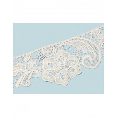 Encaje guipur blanco (ancho 10cms) Valeria