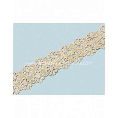 Entredós encaje guipur crudo (ancho 4cms) Laia