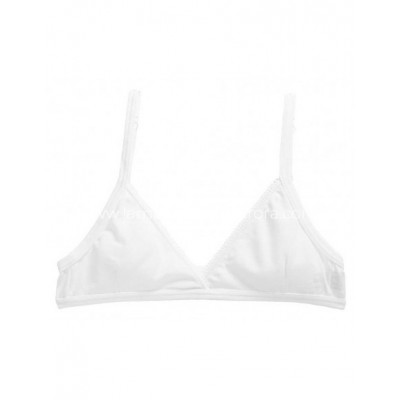 Top sujetador juvenil liso blanco de Delicatta by Calamaro