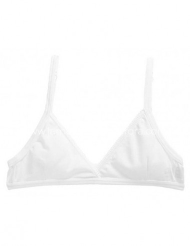 Top sujetador juvenil liso blanco de Delicatta by Calamaro