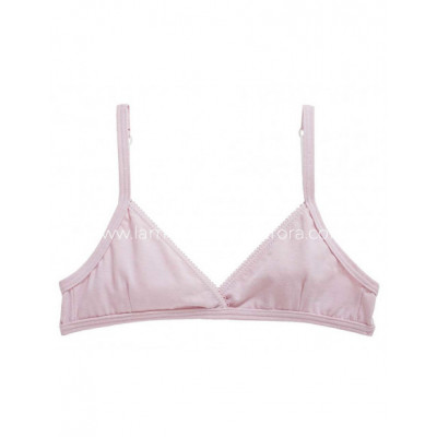 Top sujetador juvenil liso rosa nude de Delicatta by...