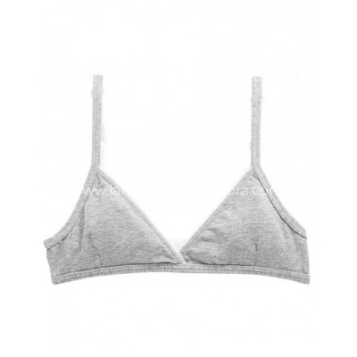 Top sujetador juvenil liso gris de Delicatta by Calamaro