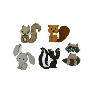 Botones Backyard Buddies (5 piezas) de Dress It Up