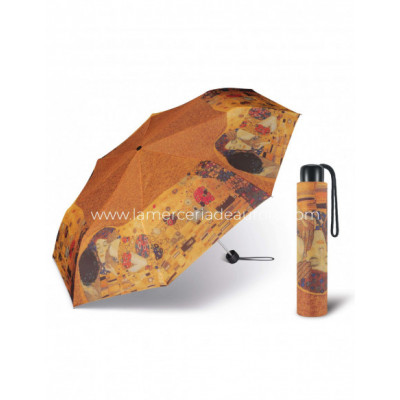 Paraguas plegable de mujer colección arte "El Beso de Klimt"