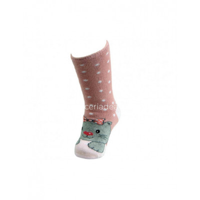 Calcetín infantil rizo antideslizante Gatita de Lepetit -...