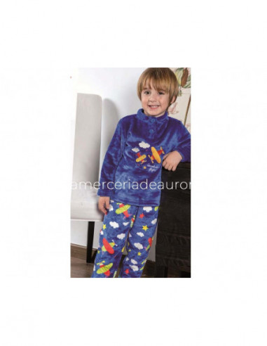Pijama largo infantil coralina 2631 de Muslher