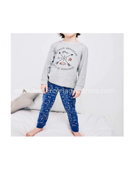 Pijama infantil algodón interlock Outdoor adventure de Tobogán