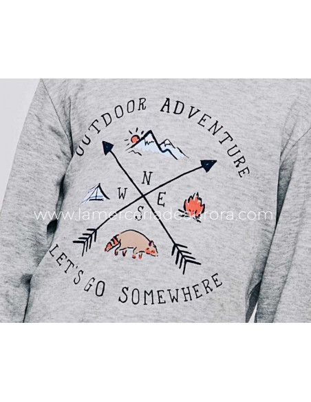 Pijama infantil algodón interlock Outdoor adventure de Tobogán