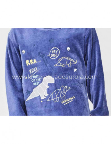 Pijama infantil tundosado Dinosaurios de Tobogán