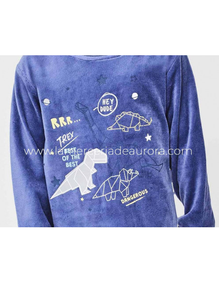 Pijama infantil tundosado Dinosaurios de Tobogán