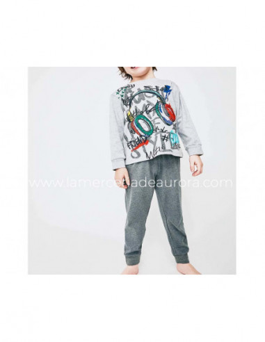 Pijama infantil algodón Headphones de Tobogán