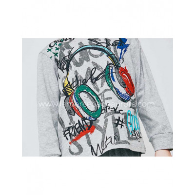 Pijama infantil algodón interlock Headphones de Tobogán 2