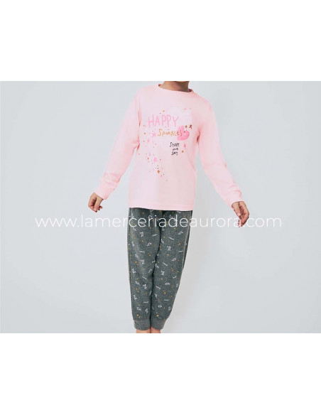 Pijama infantil algodón interlock Happy sparkles de Tobogán