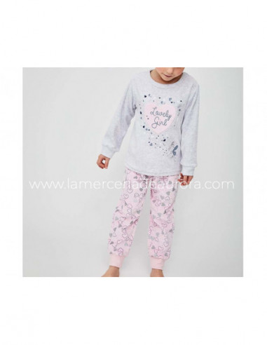 Pijama infantil tundosado Lovely girl de Tobogán