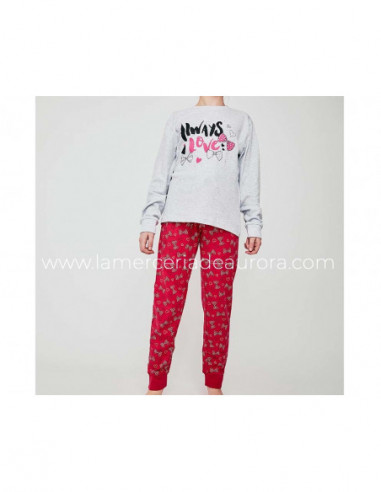 Pijama juvenil algodón interlock Always love de Tobogán