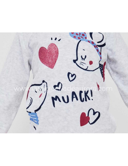 Pijama infantil tundosado "Muack" de Tobogán