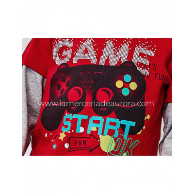 Pijama infantil algodón interlock Game start de Tobogán 2