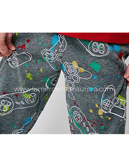 Pijama infantil algodón interlock Game start de Tobogán