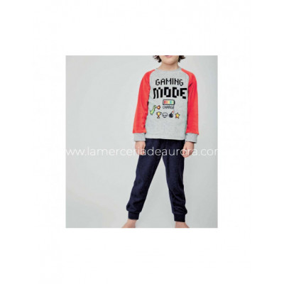 Pijama infantil tundosado Gaming mode red de Tobogán