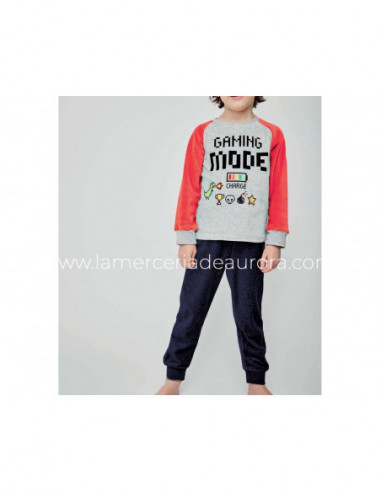 Pijama infantil tundosado Gaming mode red de Tobogán