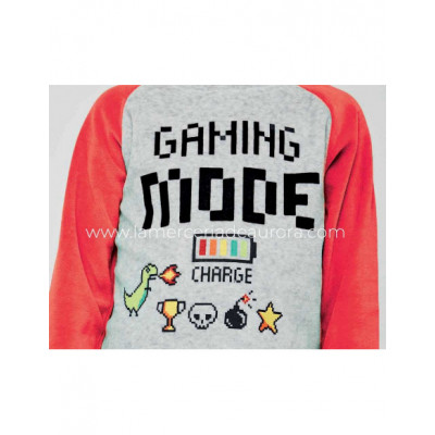 Pijama infantil tundosado Gaming mode red de Tobogán 2