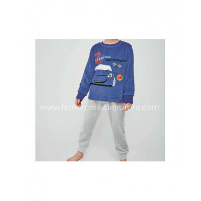Pijama infantil tundosado Champion car blue de Tobogán