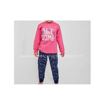 Pijama infantil algodón interlock Awe some de Tobogán