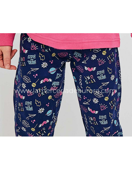 Pijama infantil algodón interlock Awe some de Tobogán