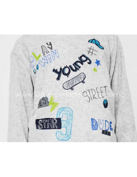 Pijama infantil tundosado Young de Tobogán