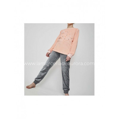 Pijama juvenil tundosado You are my moon and stars de...
