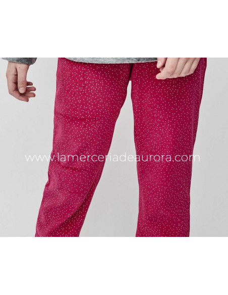 Pijama juvenil tundosado All you need is love de Tobogán