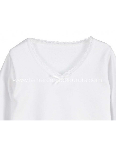 Body bebé manga larga cuello pico 19088 de Calamaro