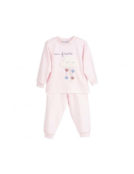 Pijama infantil interlock Rain of hearts de Calamaro