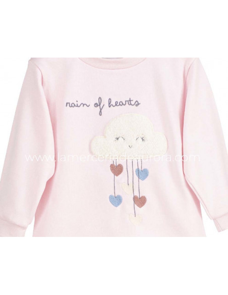 Pijama infantil interlock Rain of hearts de Calamaro