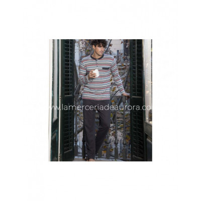 Pijama largo entretiempo para hombre 5634 de Muslher