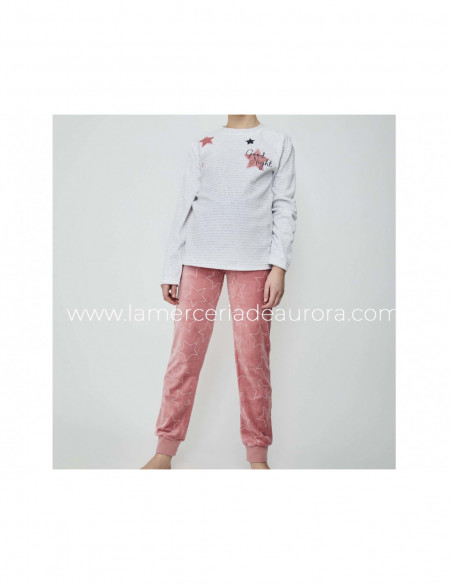 Pijama juvenil tundosado Good night de Tobogán