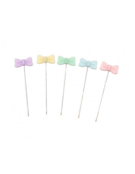 Alfileres cabeza plana fantasía Lazos (100 uds)