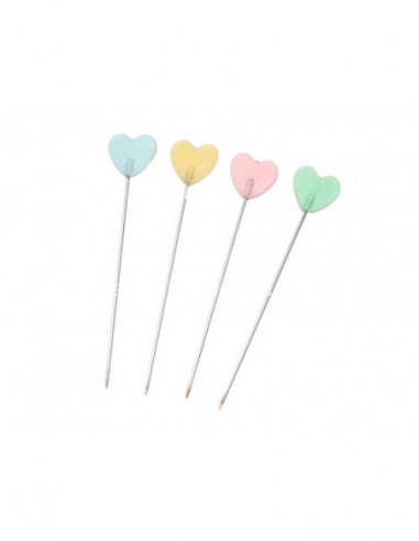 Alfileres cabeza plana fantasía Corazones (100...