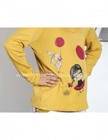 Pijama largo juvenil algodón interlock 4609 de...