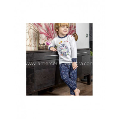 Pijama largo polar infantil 2624 de Muslher