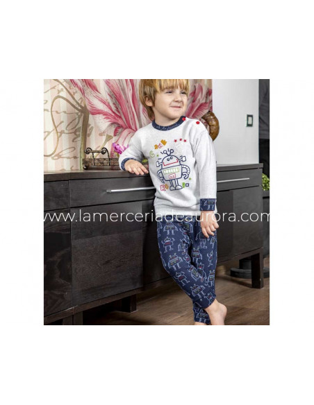 Pijama largo polar infantil 2624 de Muslher