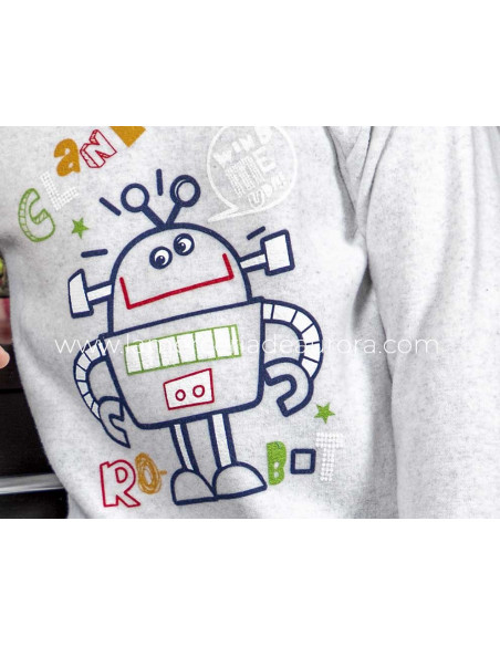 Pijama largo polar infantil 2624 de Muslher