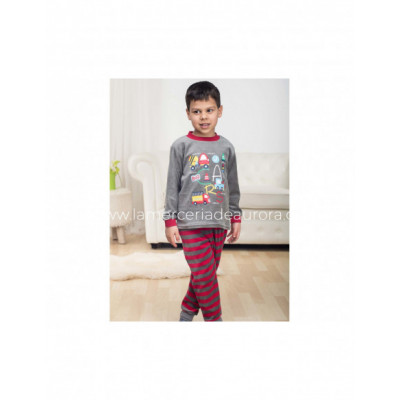 Pijama infantil tundosado "Big car" de Kinanit