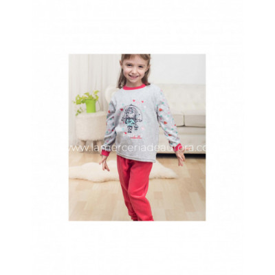 Pijama infantil tundosado The girl´s umbrella de Kinanit