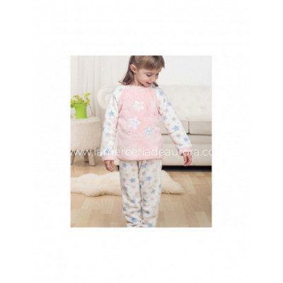 Pijama largo infantil coralina The little star de Kinanit