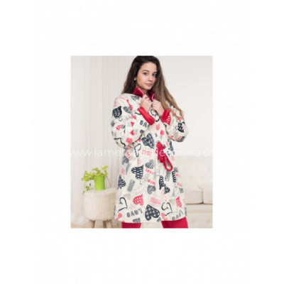 Bata corta mujer de coralina Love de Kinanit